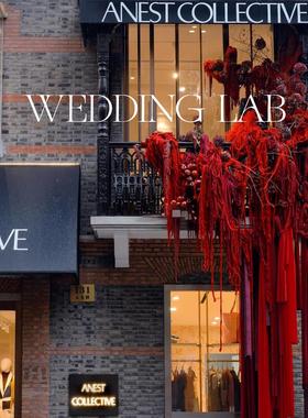 红色毛线垂柳打卡美陈装置摆饰装饰婚礼艺术装饰橱窗陈列商业美陈