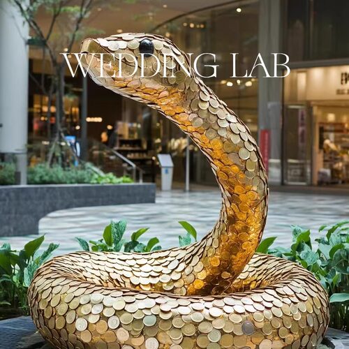 金蛇美陈装置摆饰装饰婚礼艺术装饰橱窗陈列商业美陈场景布置