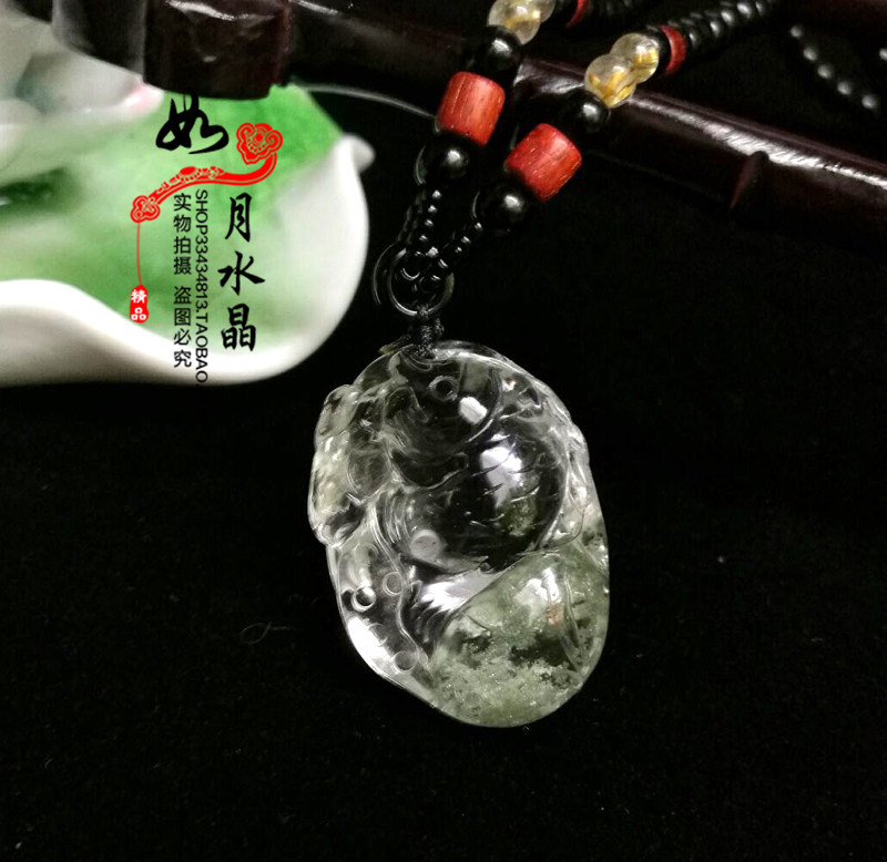 年年有余水晶礼物雕刻鲤鱼绿幽灵
