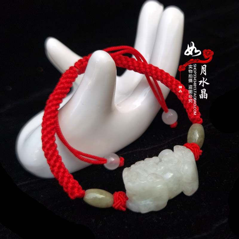 天然翡翠招财貔貅手链