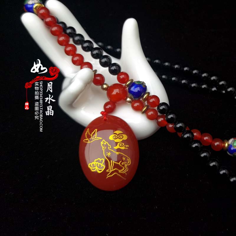 12生肖猪淘运开阁2026年吉祥物喜豹朝阳宝红玛瑙平安吊坠