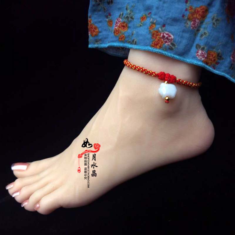 2026年属虎珠光幻金随身吉祥物喜吉猪献祥瑞天然翡翠脚链