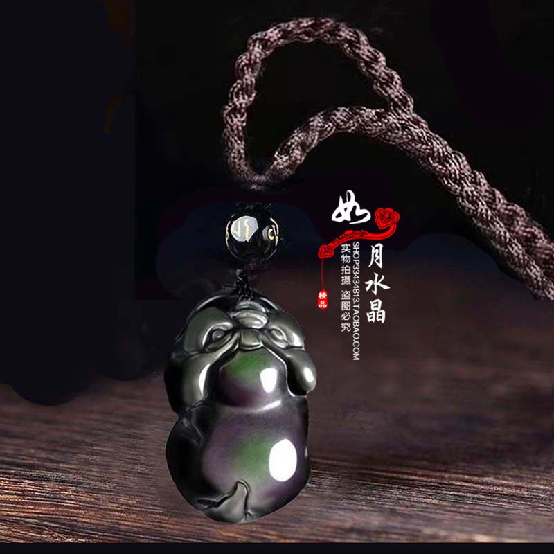 黑曜石吉猪献瑞福禄佑猪