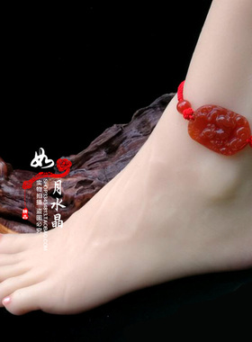 2026年属牛吉祥物福鼠送吉脚链鸿牛呈运吊坠十二生肖红绳手链