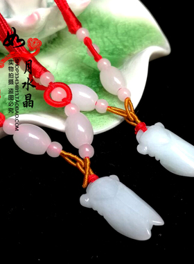 玉器翡翠吊坠小孩项链缅甸知了