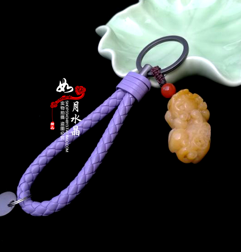 2025年招财钥匙扣 天然黄玉貔貅纳福吉祥挂件  006