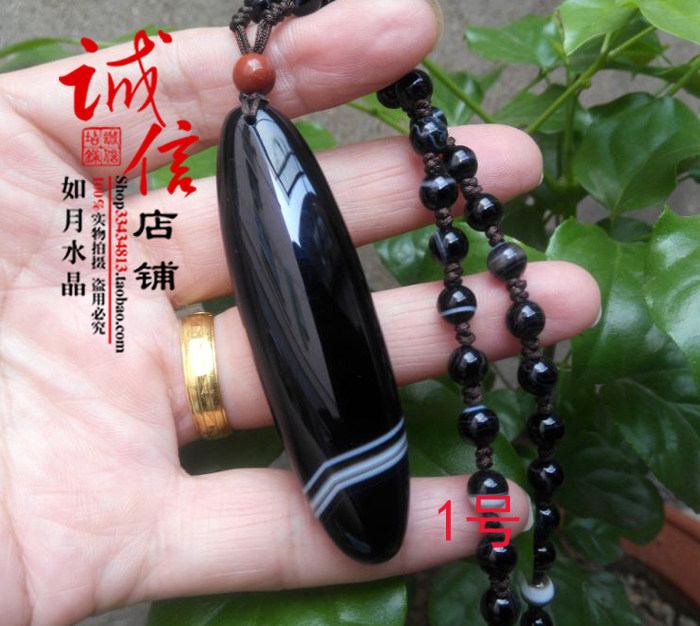 红竹石影子石项链 一线天影子石吊坠链 男生石碑护身符 059