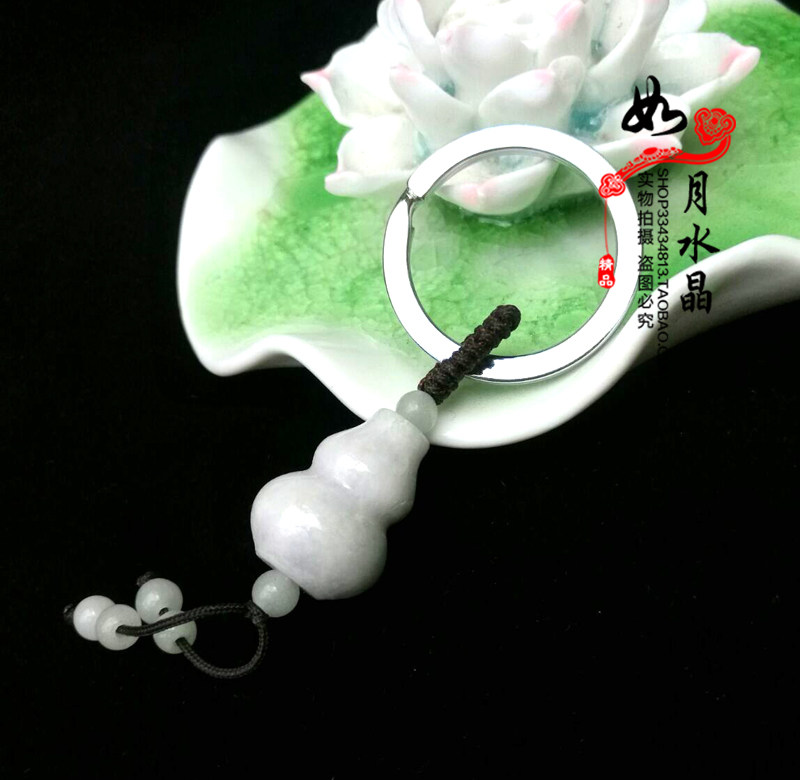 天然翡翠葫芦保平安钥匙扣