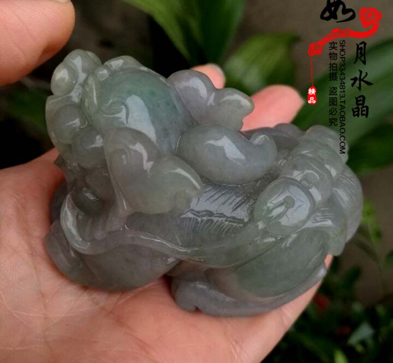 天然翡翠招财貔貅摆件吉祥物 001