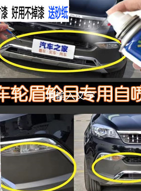 猎豹CS10保险杠轮眉灰色自喷漆划痕修补专用车漆哑光黑色补漆神器