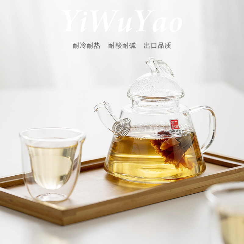 日式花草茶壶一屋窑高硼硅外贸单图片