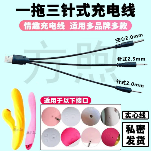 针式成人用品充电线2.0小圆孔2.5