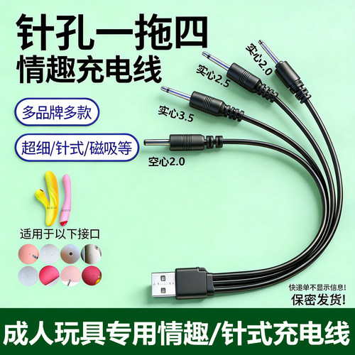 成人用品充电线2.0小圆孔2.5针头音频式适用司沃康君岛爱zalo失控