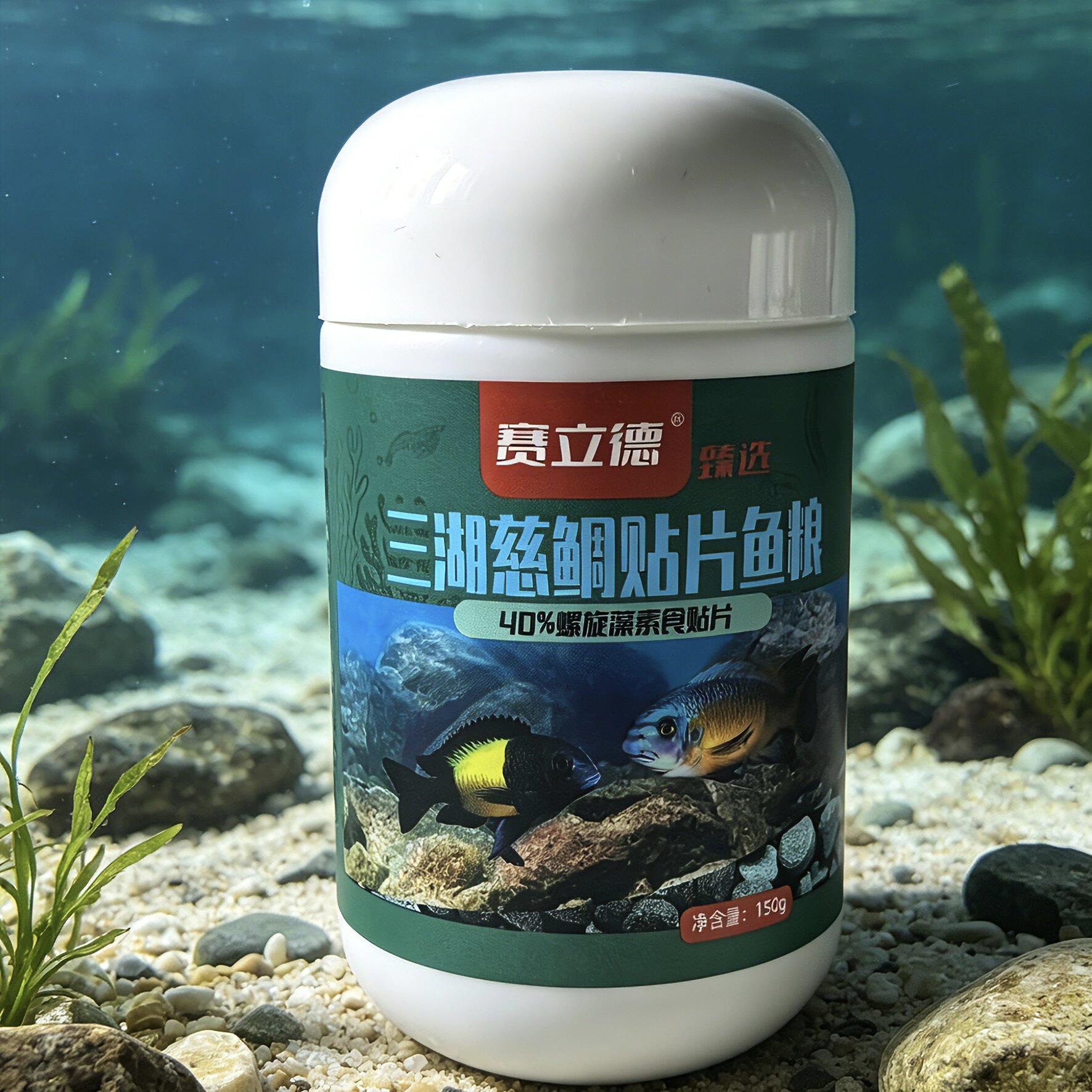 正品赛立德三湖慈鲷鱼饲料贴片螺旋藻贴片素食蝴蝶龙王岩溪岩栖