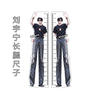 刘宇宁抽象大长腿尺子搞怪设计感亚克力直尺摆件测量纪念搞