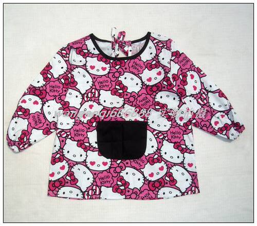 包邮hello Kitty背带款儿童围裙 画画反穿衣 男孩 女孩款201905