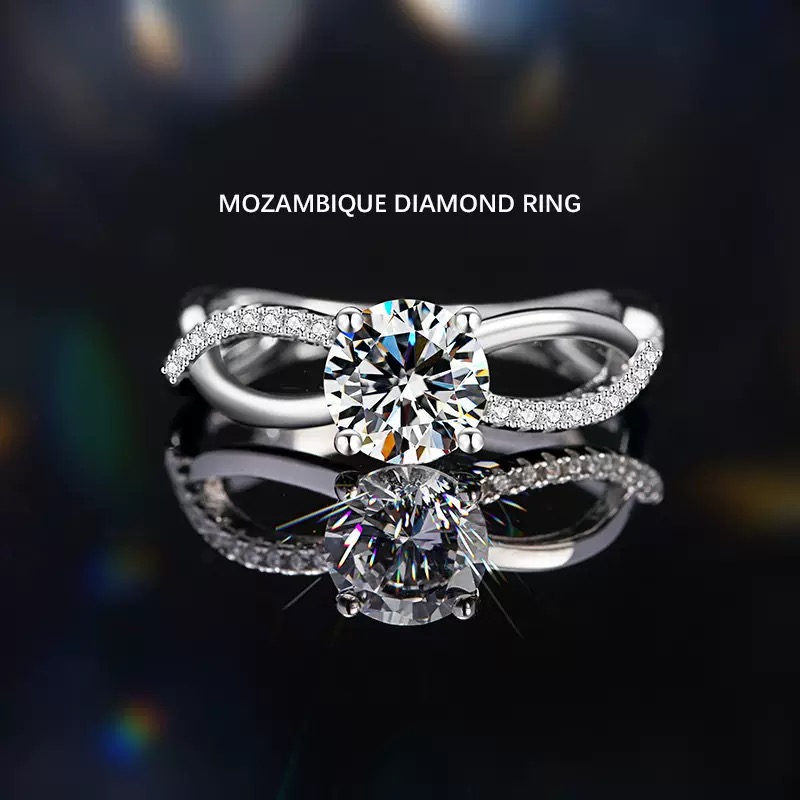 ASTAR莫桑钻石戒指女18K金礼物