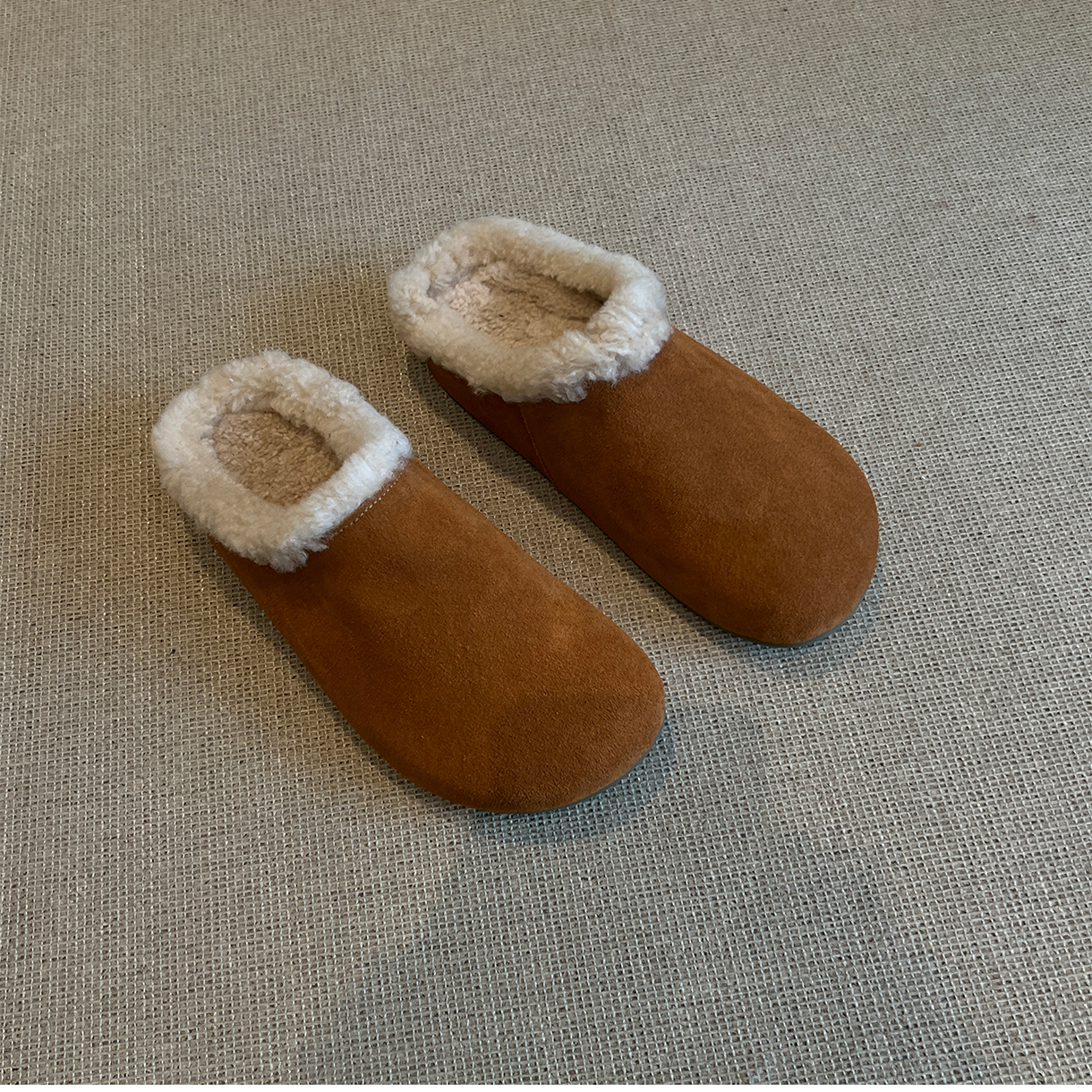 勃肯鞋女2025新款秋冬季百搭复古加绒博肯鞋厚底包头半拖鞋毛毛鞋