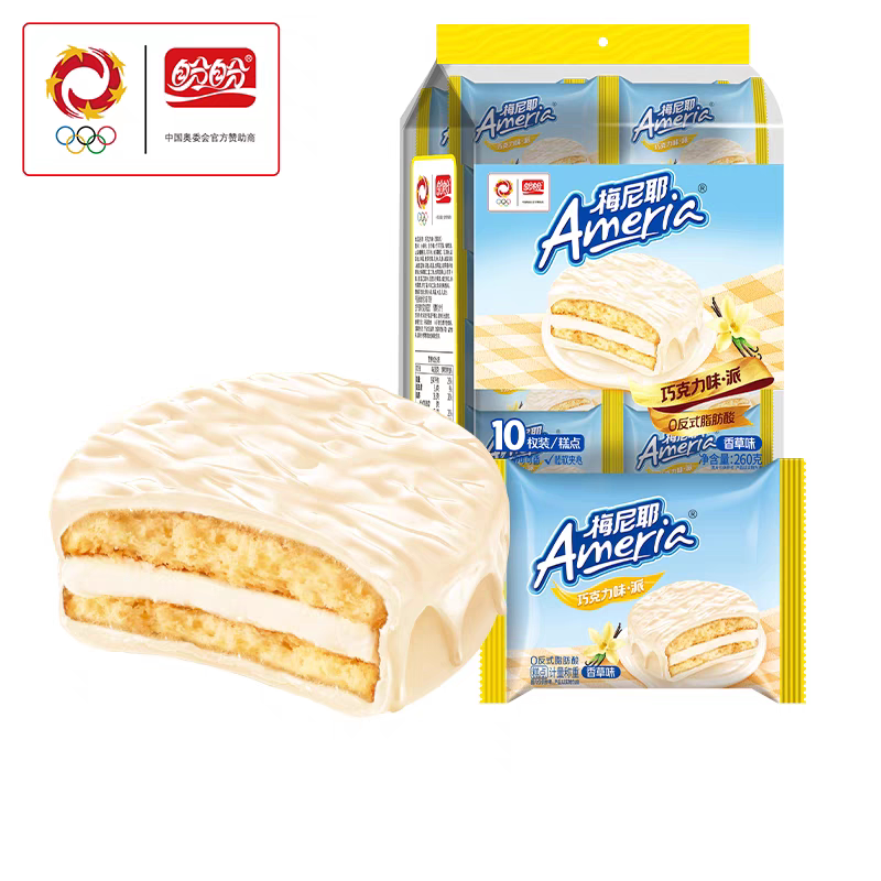 盼盼梅尼耶巧克力味涂层蛋糕早餐糕点饼干充饥零食小吃巧克力派