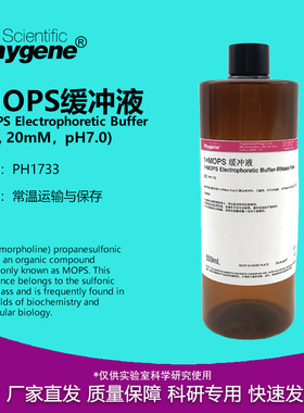 MOPS缓冲液 1X MOPS Buffer 20mM pH7.0 核酸电泳 PH1733 PHYGENE