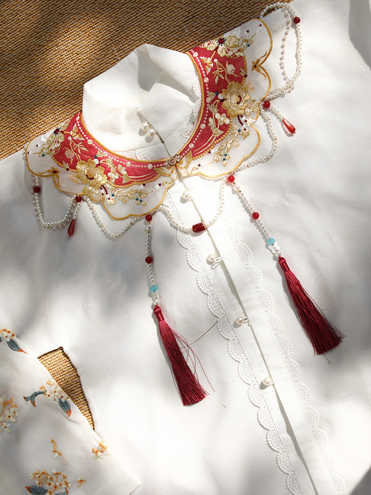 黎落阁明制汉服云肩全套中式流苏红色中国风马面裙披肩珍珠配饰女,服饰配件/皮带/帽子/围巾,围巾/丝巾/披肩,淘宝优惠券,粉丝福利购,淘宝优惠卷