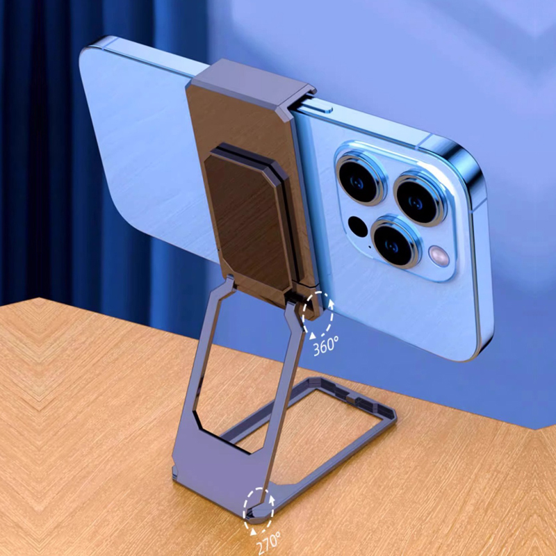 桌面直播折叠便携收纳手机支架可拉伸缩款懒人一体魔环锌合金材质