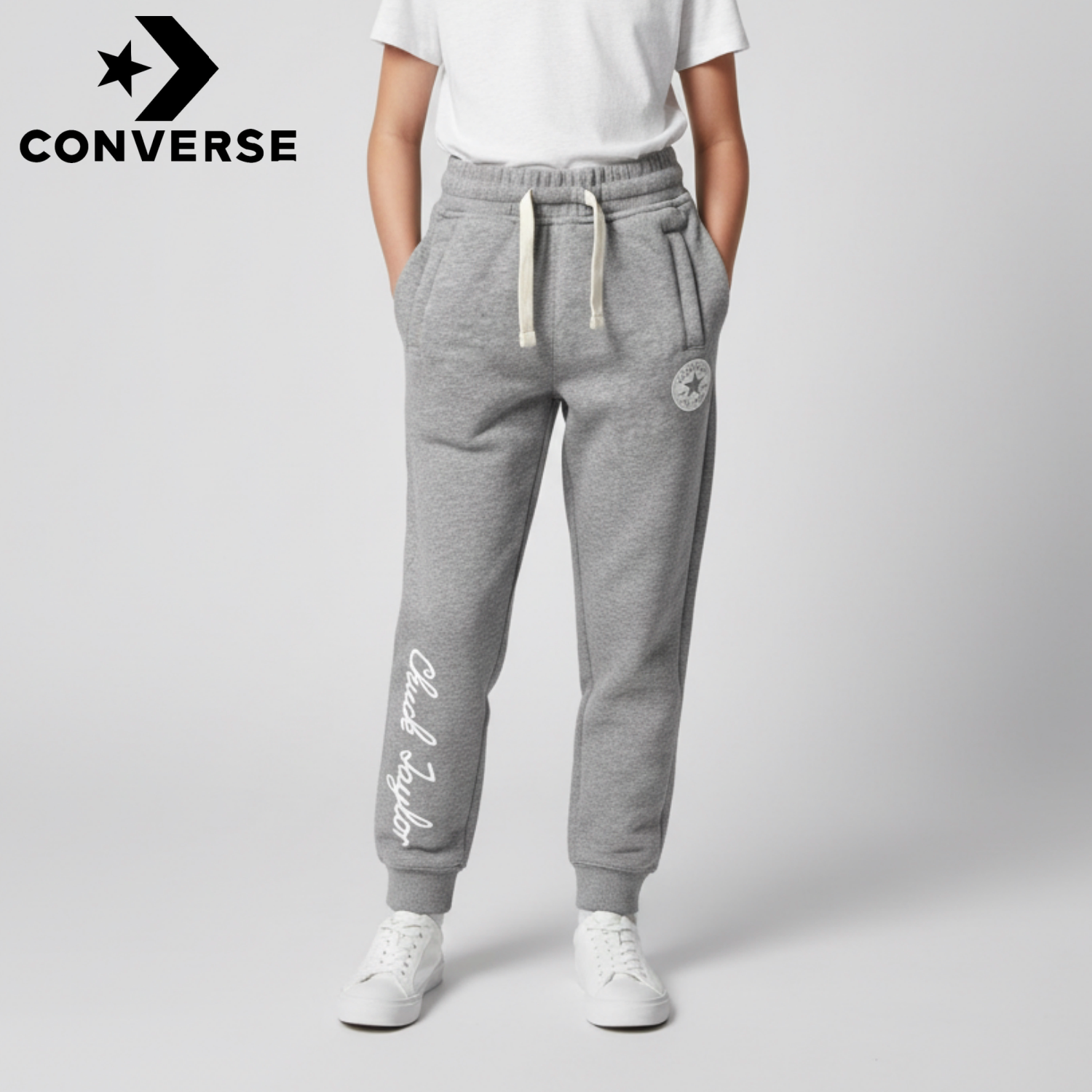 Converse匡威中小童 3-7岁儿童百搭时尚舒适保暖加绒休闲运动卫裤