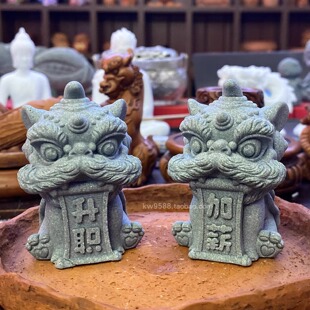 泉州文创国潮独口狮升职加薪龙可爱招财吉祥办公桌面茶宠小摆件