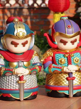 文创国潮点赞铠甲Q版将军摆件