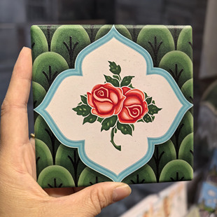 闽南泉州厦门潮汕文创杯垫传统南洋花纹杯垫