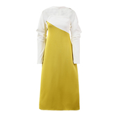 EAM STUDIO越南设计师挂脖撞色露肩礼服裙女法式 优雅高级感连衣裙