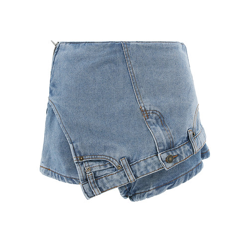 假两件裙裤短裙辣妹牛仔半身裙