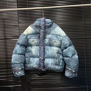 印花连帽宽松棉服外套女设计感棉衣 个性 EAM STUDIO2025年秋冬新款