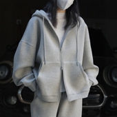 STUDIO慵懒宽松连帽卫衣裤 运动套装 女开衫 EAM 外套抽绳阔腿长裤 子