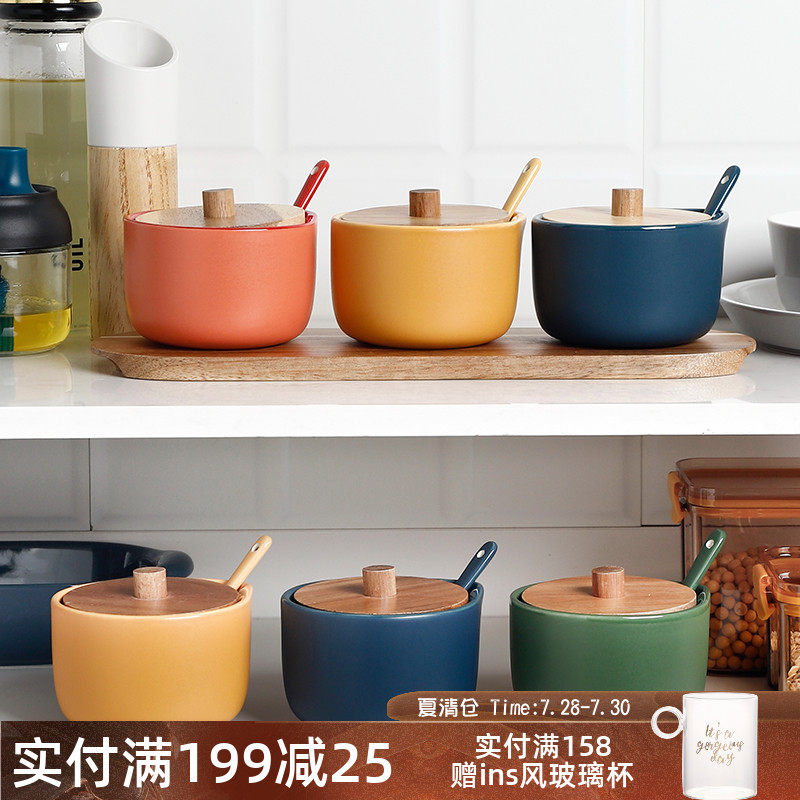 熊谷组调料罐盐罐子调味盒组合套装厨房用品家用陶瓷带盖勺佐料盒在类目 厨房/烹饪用具, 厨用小工具/厨房储物, 储物瓶罐/厨房储物器皿, 调味瓶罐中 - 来自Buy2taobao.com提供专业的淘宝代购服务