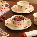 卡通陶瓷碗盘子饭碗女生高颜值餐具套装 一人用早餐碗家用2025新款