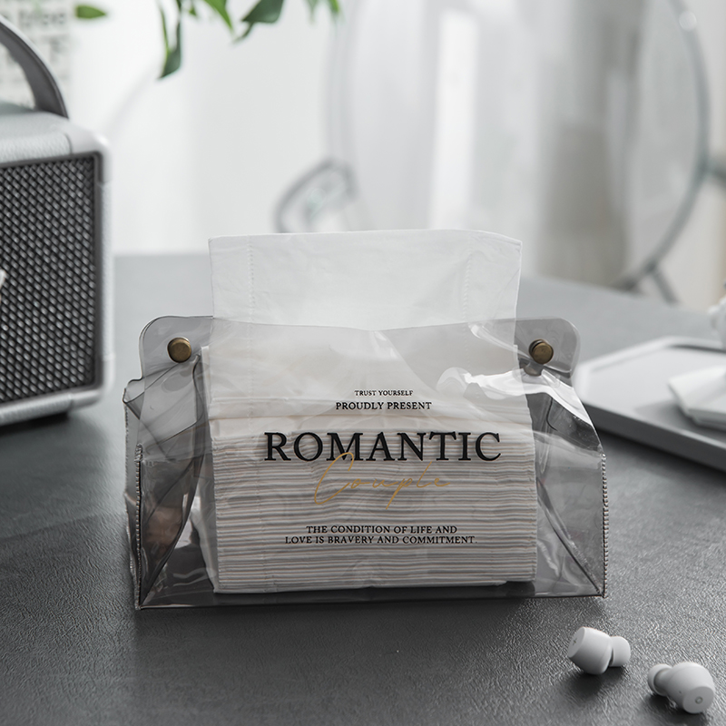 网红透明ins风轻奢车载纸巾盒