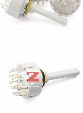 全新英国原装进口 LORLIN-UK  CK1024 镀银旋转波段开关1刀12档