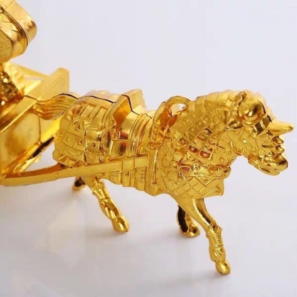 祭祀用品马拉黄金塑料制品车满载金银聚宝盆摇钱树祭日烧七周年厂