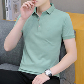 翻领纯色保罗半袖 夏季 polo衫 短袖 商务休闲青年上衣 带领子t恤男士
