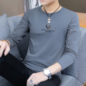 2025新款 打底衫 秋装 t恤纯棉修身 内搭单件秋衣外穿 上衣男长袖 男装