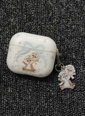 ins韩系雪花蝴蝶结松鼠适用airpods4耳机套pro3新款airpodspro2保护套3代苹果无线蓝牙耳机壳三代airpods1/2