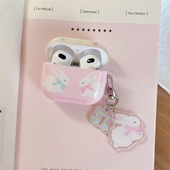 ins韩系粉色蝴蝶结兔子适用airpods4耳机套pro3女airpodspro2保护套3代苹果无线蓝牙耳机壳二三代airpods1