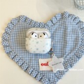 ins蓝色小碎花波点适用airpods4耳机套pro3新款 2防摔二代女 airpodspro2保护套3代苹果无线蓝牙三代airpods1