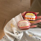 3代pro2防摔保护套女 2代耳机壳pro新款 趣味蛋糕蝴蝶结小熊适用airpods pro3耳机套4代无线蓝牙苹果airpods1