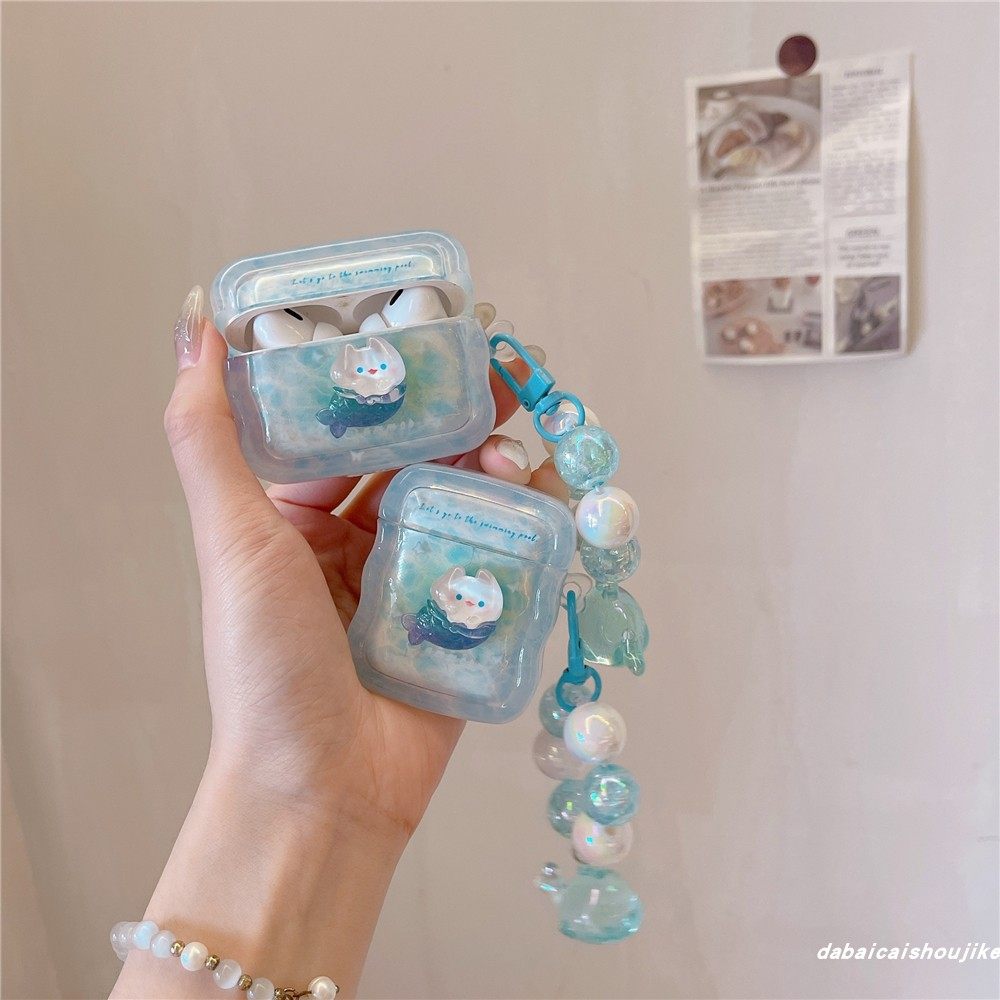 夏日海洋美人鱼兔子适用airpods pro2耳机套4代无线蓝牙苹果airpods1/2代软壳pro新款3代保护套趣味女款立体,3C数码配件,耳机保护套,淘宝优惠券,粉丝福利购,淘宝优惠卷