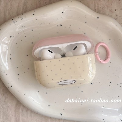 airpods3耳机套ins韩系撞色波点