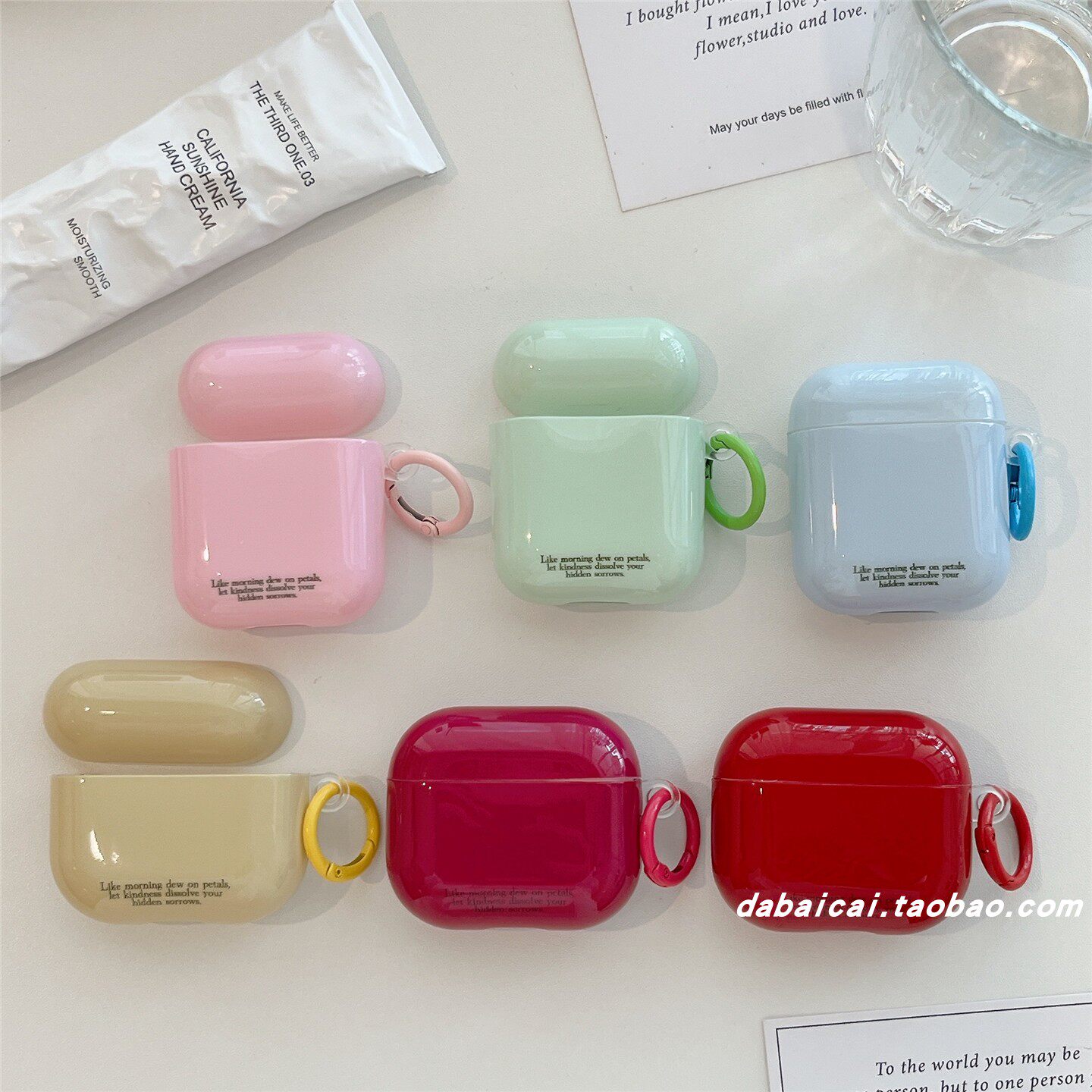 ins清新纯色字母适用airpods4耳机套pro3新款airpodspro2保护套3代苹果无线蓝牙耳机壳二三代airpods1/2简约