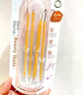 新品~可绮 暗疮针 组合 4PCS 带收纳盒 双头粉刺 针 KQ6820