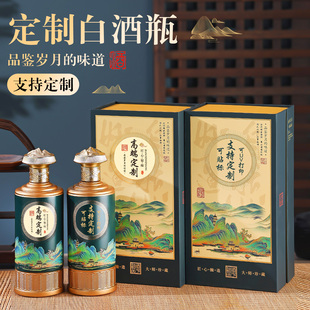 白酒瓶包装订制高档礼品盒商务企业定制乔迁升学宴空酒瓶包装全套